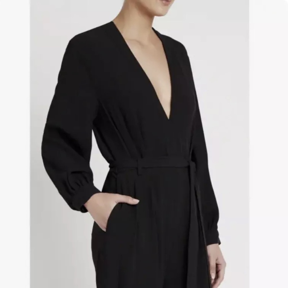 IRO Paris Elegant Black V-Neck Jumpsuit- Size 34 (US 2)